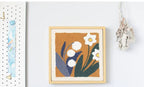 Kit de Punch Needle pour Débutant avec Poinçon en Bois, Tissu Préimprimé et Fils de Coton - 25 x 25 cm