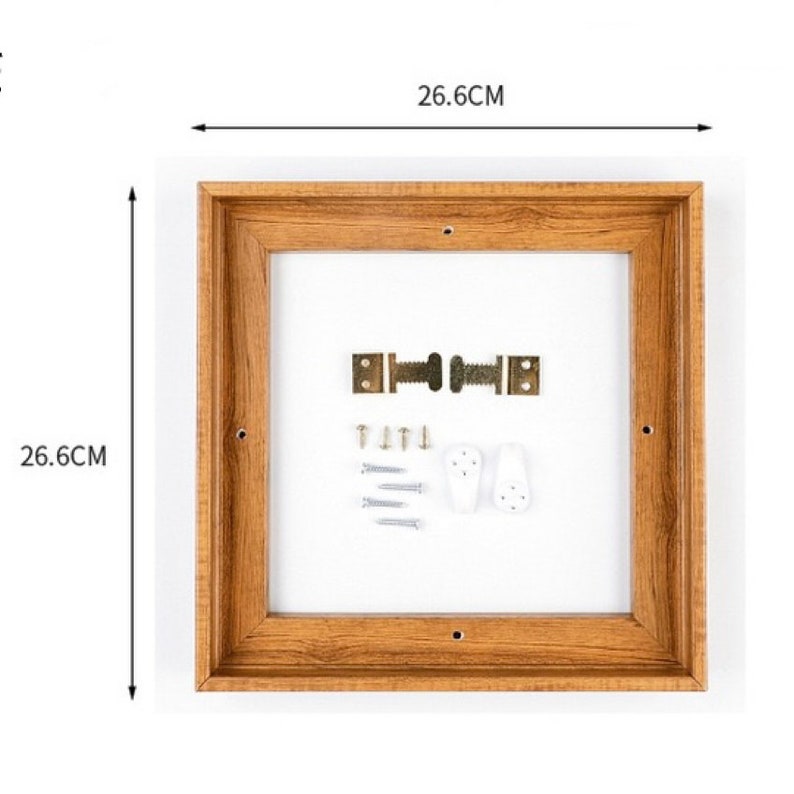 Kit de Punch Needle pour Débutant avec Poinçon en Bois, Tissu Préimprimé et Fils de Coton - 25 x 25 cm