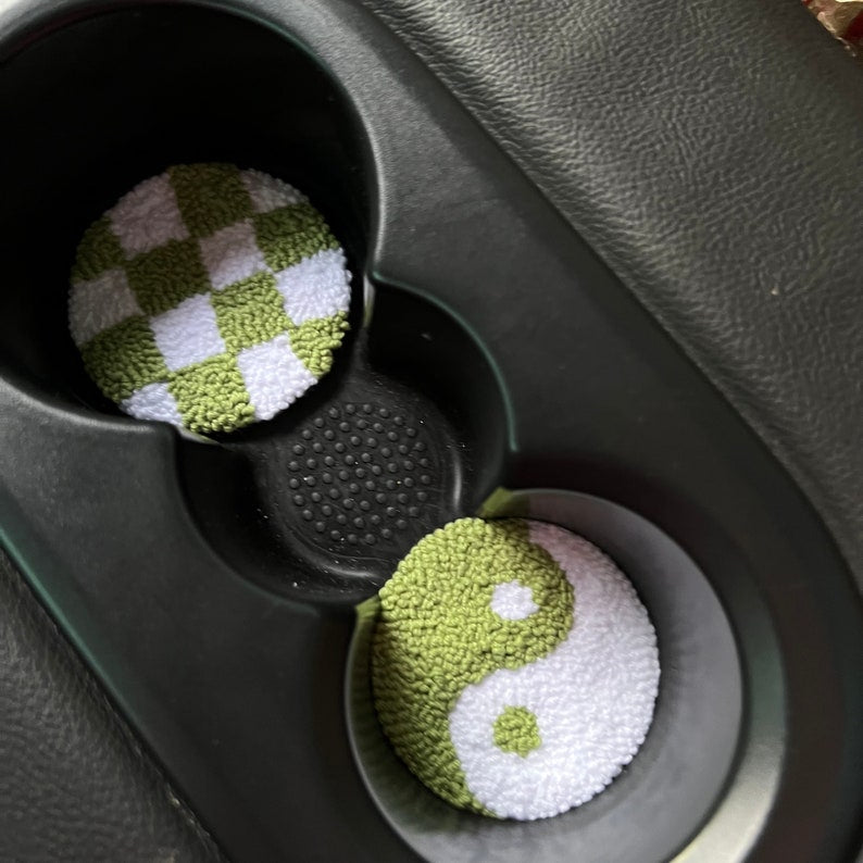 Sous-verres de voiture perforés, lot de 2, accessoire automobile