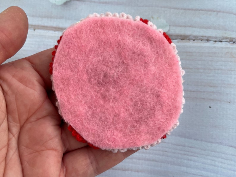 Set de 2 sous-verres voiture en laine faits main, 7 cm, lavables, pour tasses et mugs