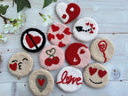 Set de 2 sous-verres voiture en laine faits main, 7 cm, lavables, pour tasses et mugs