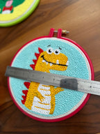 Punch Needle Art Grenouille Décoration Murale pour Chambre d'Enfant 20 cm