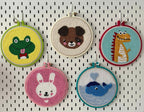 Punch Needle Art Grenouille Décoration Murale pour Chambre d'Enfant 20 cm