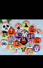 Lot de 2 Sous-verres de Voiture Halloween en Plastique Perforé, Forme de Voiture, 7 cm