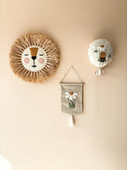 Décoration murale lapin avec aiguilles perforées, artisanale, bohème, 31 cm