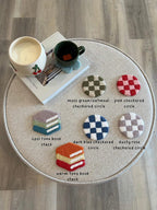 Sous-bocks faits main en coton et acrylique pour tasses, décoration de bureau, 4-5 pouces
