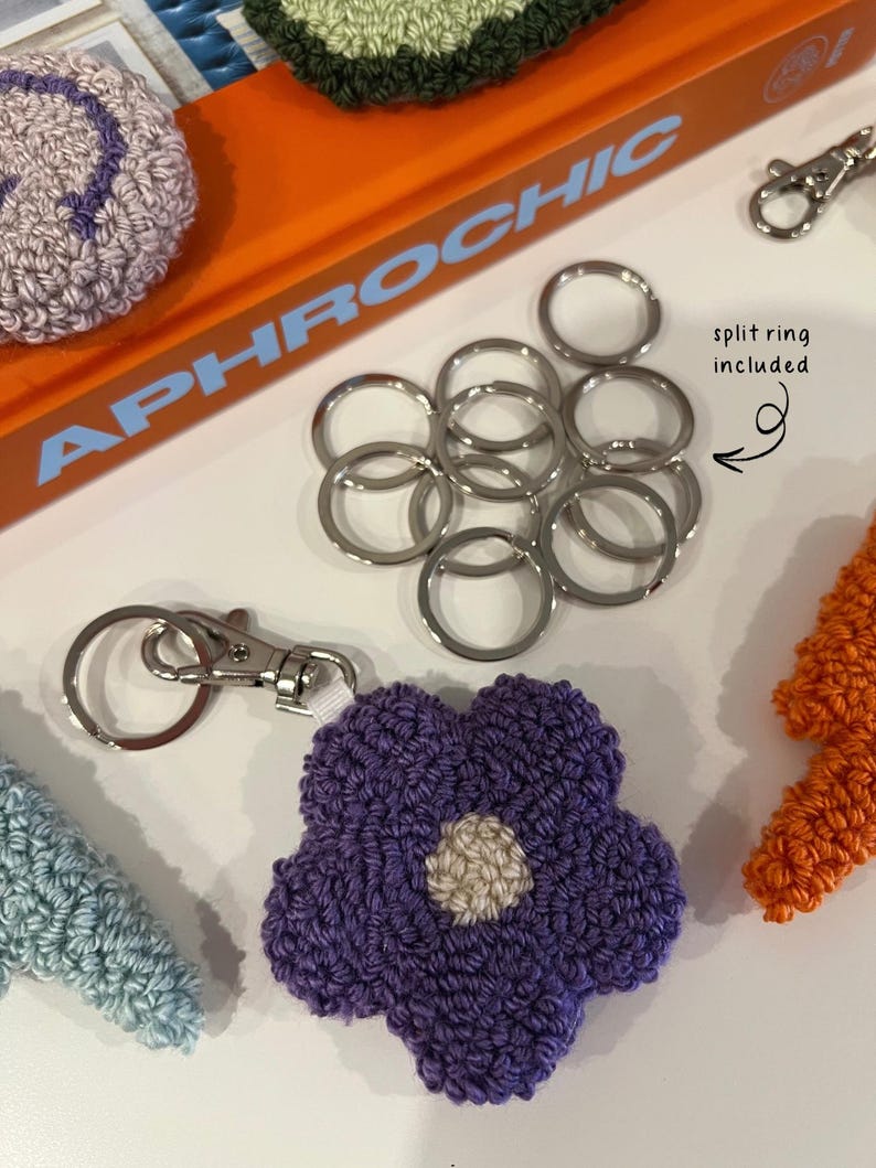 Porte-clés recto-verso fait main, breloque pour sac à main, accessoire de voiture