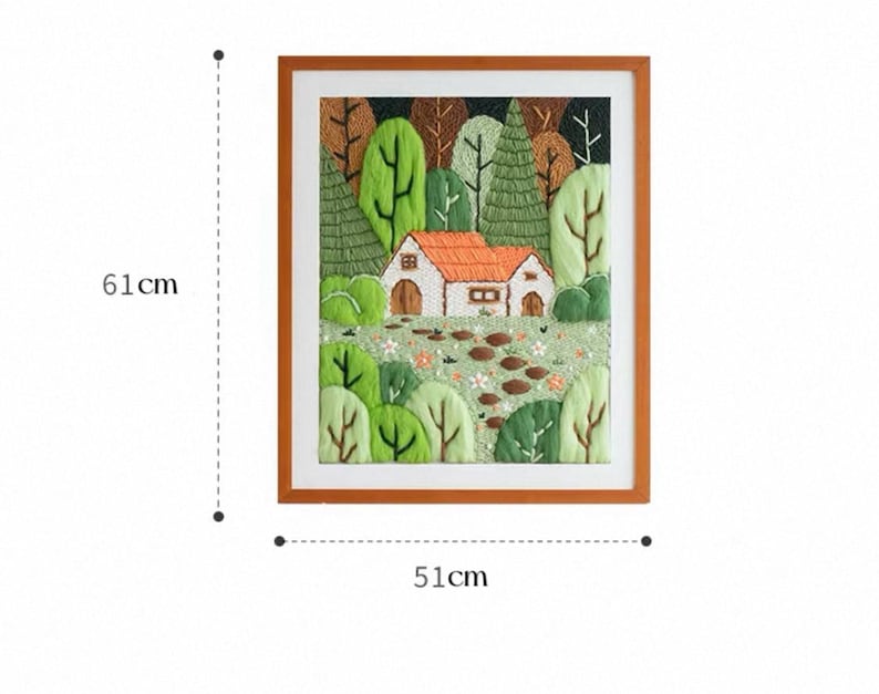 Kit de démarrage Punch Needle Van Gogh Tournesols,avec Tissu Préimprimé, Aiguille, Fils de Coton et Cadre en Bois