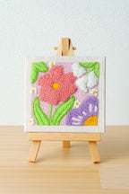 Kit de broderie au poinçonnage fleurs de soleil pour débutants, travaux manuels, décoration murale