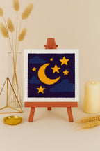 Kit de broderie au poinçonnage fleurs de soleil pour débutants, travaux manuels, décoration murale