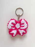 Porte-clés Punch Needle Moelleux Fleur & Fruit - Accessoire Sac Coton Fait Main - 5,5 cm - 9 Designs Printaniers