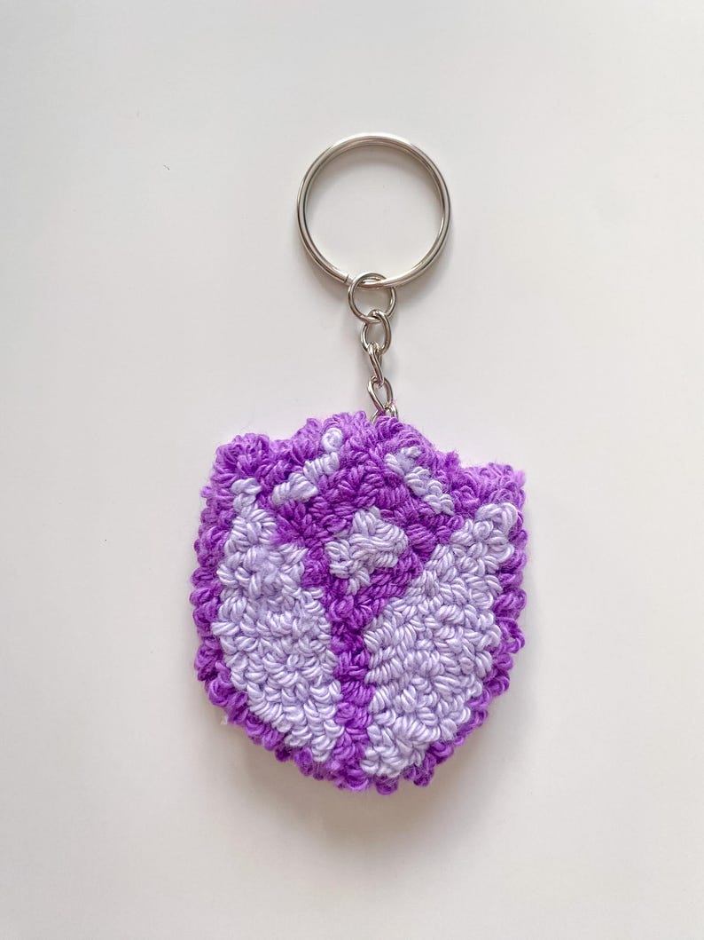 Porte-clés Punch Needle Moelleux Fleur & Fruit - Accessoire Sac Coton Fait Main - 5,5 cm - 9 Designs Printaniers