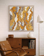 Broderie au poinçon « Conte d'automne » | Art textile texturé | Broderie artisanale