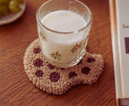 Kit de broderie punch needle sous-verres petit-déjeuner, motifs alimentaires, pour débutants