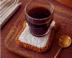 Kit de broderie punch needle sous-verres petit-déjeuner, motifs alimentaires, pour débutants