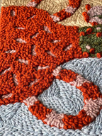 Punch Needle Botanique Art Mural Textile Décoration Bohème