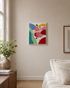 Art mural moderne à l'aiguille perforée | Abstrait coloré sur toile, 40 x 50 cm