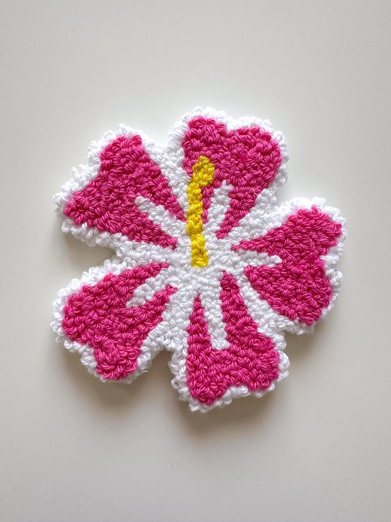 Set de 9 Dessous de Tasse Punch Needle en Coton, Coasters Ronds 10 cm, Motifs Été et Plage