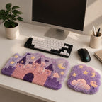 Repose-poignets pour clavier et tapis de souris en forme de tourelle de château, fait main, haute densité