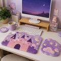 Repose-poignets pour clavier et tapis de souris en forme de tourelle de château, fait main, haute densité