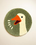 Tapis capitonné Goose Game, Décoration d'intérieur, Velours coupé, Antidérapant