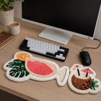 Repose-poignets et tapis de bureau Tropical Cocktail Punch Needle, Ensemble coordonné