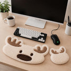 Ensemble de bureau à poinçonner en bois d'orignal, paire de repose-poignets pour clavier et souris